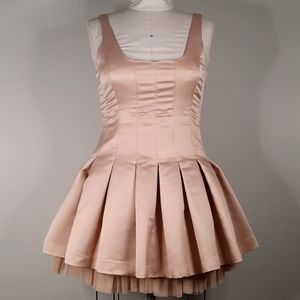 Ballet pink Satin mini Dress